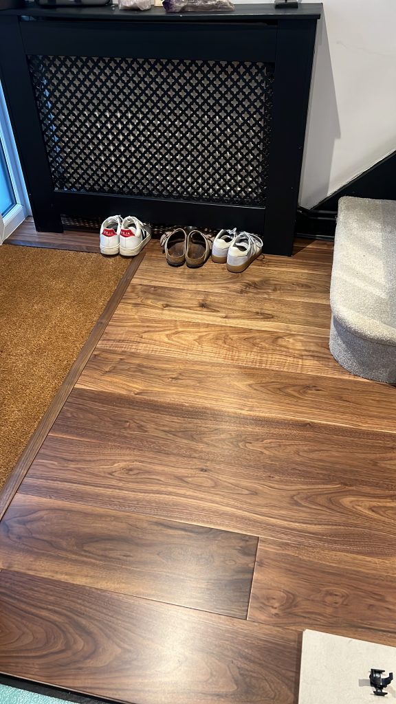 cutting flooring around stairs 
